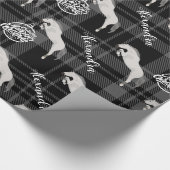 Weihnachts-Graue Pferde Personalisiert Geschenkpapier (Ecke)
