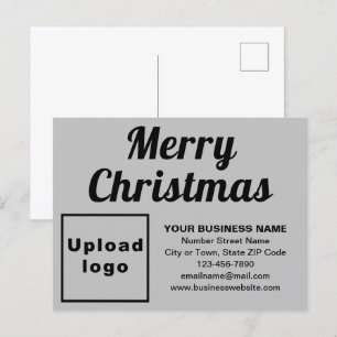 Weihnachts-Graue Weihnachtskarte Feiertagspostkarte