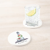 Weihnachts Great Point Leuchtturm Sandstone Unters Getränkeuntersetzer (Seite)