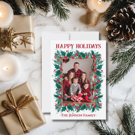 Weihnachts-Grenz-Foto Weihnachtskarte Dankeskarte