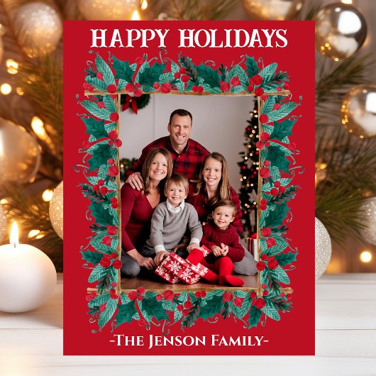 Weihnachts-Grenz-Foto Weihnachtskarte Karte