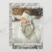 Weihnachts-Grenz-Foto Weihnachtskarten Feiertagskarte (Vorne/Hinten)