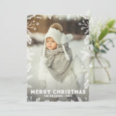 Weihnachts-Grenz-Foto Weihnachtskarten Feiertagskarte (Stehend Vorderseite)