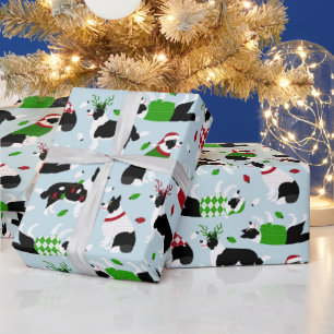 Weihnachts-Grenze Collie Wrapping Papier Geschenkpapier