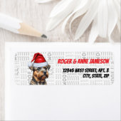 Weihnachts-Grenze Terrier Dog Lover Urlaubsadresse (Insitu)