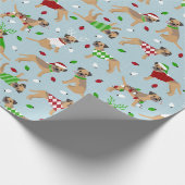 Weihnachts-Grenzwanderpapier Geschenkpapier (Ecke)