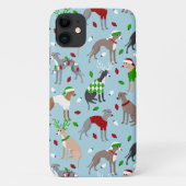 Weihnachts-Greyhound-Hund Case-Mate iPhone Hülle (Rückseite)