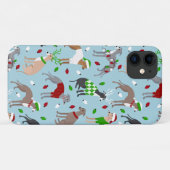 Weihnachts-Greyhound-Hund Case-Mate iPhone Hülle (Rückseite (Horizontal))