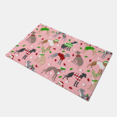 Weihnachts-Greyhound-Hund Fußmatte (Schrägansicht)