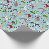 Weihnachts-Greyhound-Hund Geschenkpapier (Ecke)