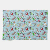 Weihnachts-Greyhound-Hund Geschirrtuch (Horizontal)