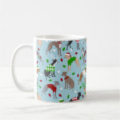 Weihnachts-Greyhound-Hund Kaffeetasse (Links)