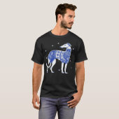 Weihnachts-Greyhound-Hund mit hässlichem Pullover  (Vorne ganz)