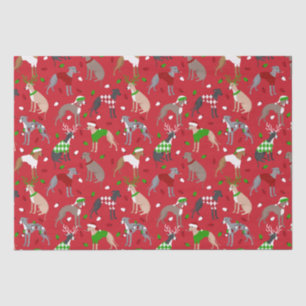 Weihnachts-Greyhound-Hunde-Papiere Seidenpapier