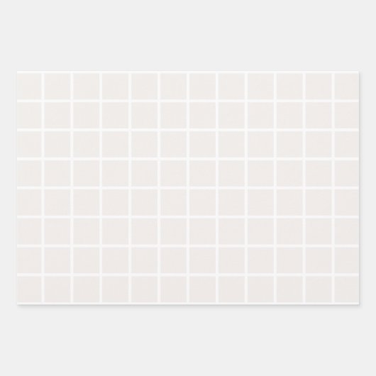 Weihnachts-Grill-Muster blassbeige und weiß Karier Geschenkpapier Set (Vorderseite 3)