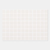 Weihnachts-Grill-Muster blassbeige und weiß Karier Geschenkpapier Set (Vorderseite)