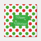 Weihnachts große Polka Dot Pattern Magnete Magnet (Vorne)