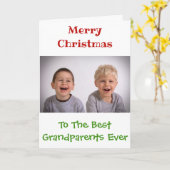 Weihnachts Großeltern Großkinder Custom Foto Karte (Gelbe Blume)