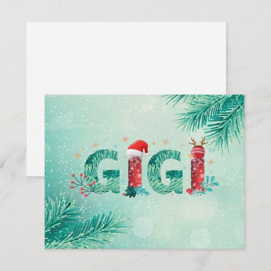 Weihnachts-Großmutter Feiertagskarte (Vorne/Hinten)