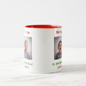 Weihnachts Großmutter Großkinder Custom Foto Zweifarbige Tasse (Mittel)