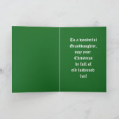 Weihnachts-Großtochter Feiertagskarte (Innenseite)