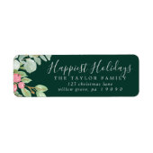 Weihnachts-Grün-glücklichste Feiertage-Adresse (Vorne)