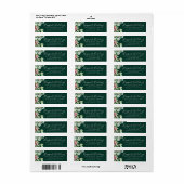 Weihnachts-Grün-glücklichste Feiertage-Adresse (Vorne)