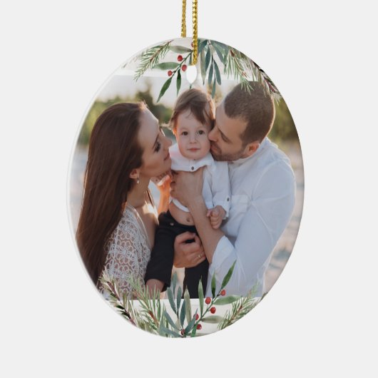 Weihnachts-Grün-Ornament Keramik Ornament (Rechts)