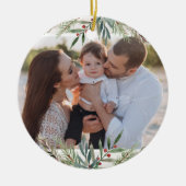 Weihnachts-Grün-Ornament Keramik Ornament (Vorne)