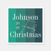 Weihnachts-Grün-Party Serviette (Vorderseite)