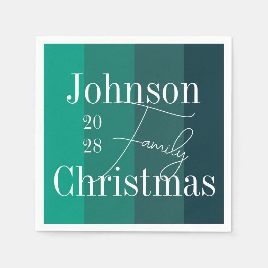 Weihnachts-Grün-Party Serviette (Vorderseite)