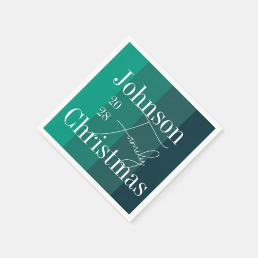 Weihnachts-Grün-Party Serviette (Ecke)