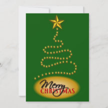 Weihnachts-Grün- und Gold-Party Einladung laden ei