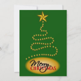 Weihnachts-Grün- und Gold-Party Einladung laden ei