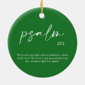 Weihnachts-Grüne Bibel Verse Keramik Ornament (Hinten)