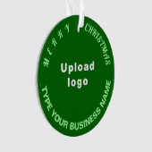 Weihnachts-Grüne Circle Acrylschmuck Ornament (Vorderseite)