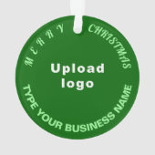 Weihnachts-Grüne Circle Acrylschmuck Ornament (Rückseite)