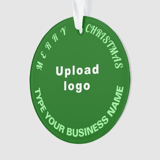 Weihnachts-Grüne Circle Acrylschmuck Ornament (Vorderseite)