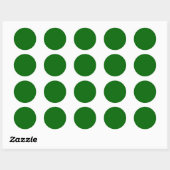 Weihnachts Grüne Farbe Runder Aufkleber (Blatt)