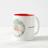 Weihnachts-Grüne Feiertage Foto Kaffee Tasse (VorderseiteRechts)