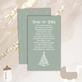 Weihnachts-Grüne Genderneutrale Bücher für Baby Begleitkarte