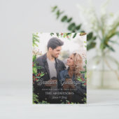 Weihnachts-Grüne-Grenz-Saison Foto Postkarte (Stehend Vorderseite)