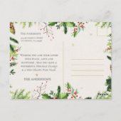 Weihnachts-Grüne-Grenz-Saison Foto Postkarte (Rückseite)