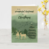 Weihnachts-Grüne Landschaft mit Bäumen Karte (Gelbe Blume)