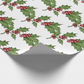 Weihnachts-Grüne Mistletoe Musterpapier Geschenkpapier (Ecke)