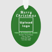 Weihnachts-Grüne Oval-Acrylschmuck Ornament (Vorderseite)