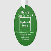 Weihnachts-Grüne Oval-Acrylschmuck Ornament (Vorderseite)