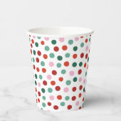 Weihnachts Grüne Polka Dots Muster Papier Cups Pappbecher (Links)