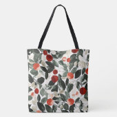 Weihnachts Grüne rote Berries Tasche (Rückseite)