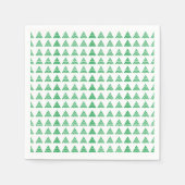 Weihnachts-Grüne Schneeflocken Sternenbäume, Weiß Serviette (Vorderseite)